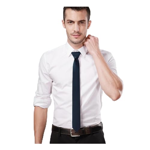 Image of Landisun Black Tie Men Women Solid Skinny Ties Slim Ties Satin Tie