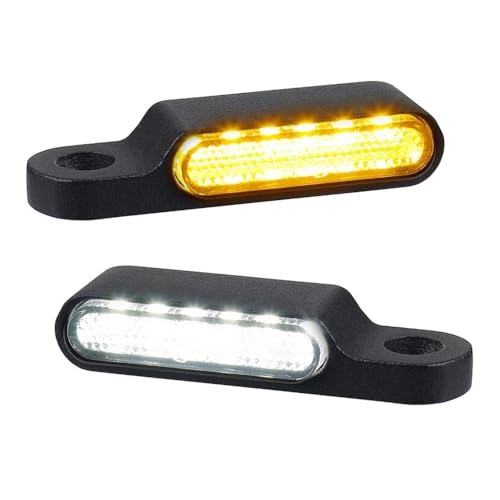 Clignotant LED moto ambre et blanc pour Touring - Feux de circulation 2 pièces
