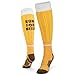 Gone For a Run Knee High Half Cushioned Athletic Running Sock | Will Run For Beer (Amber/Brown/White)