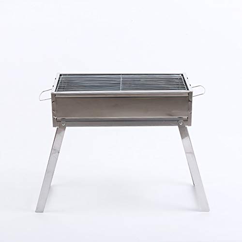 T-XYD Barbacoa, Parrilla Plegable, Acero Inoxidable, Barbacoa Portátil, Estufa, Picnic, Herramientas, Hogar, Carbón, Parrilla Exterior, Fiesta en el Jardín, Camping