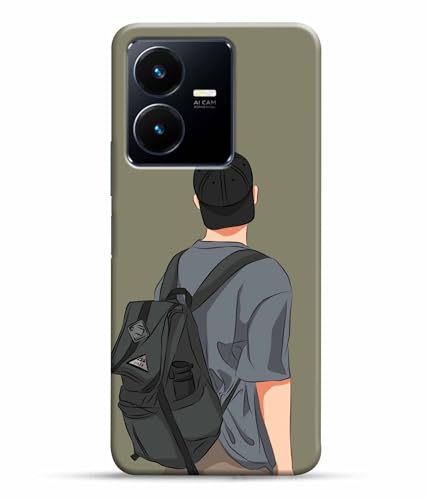 Image of School Boy College Boy Printed Hard Back Case Cover & Compatible for Vivo Y22 | Vivo Y22S | V2207 (Multicolor) - D1813