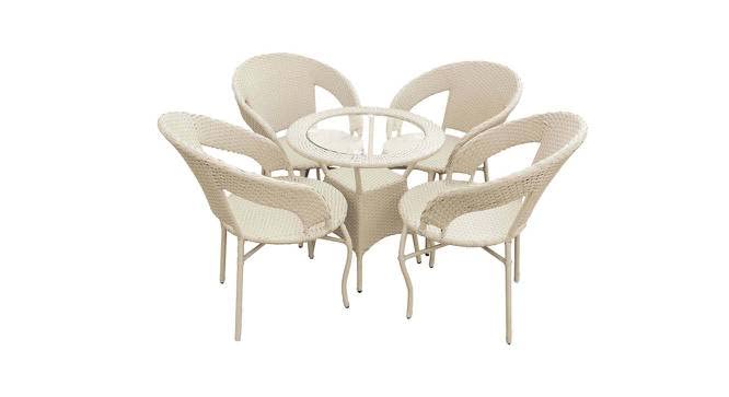 Beautiful Outdoor Garden Furniture Set for Coffee Table, Balcony Furniture, Office Furniture Patio Seating Set (Standard, Off White(4 Chair 1 Table))-image-46