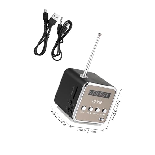Altavoz de aleación de aluminio con acabado retro inalámbrico de diseño compacto negro 2