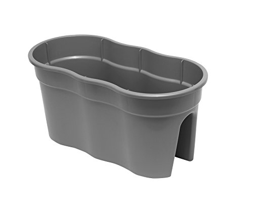 Preisvergleich Produktbild KHW 35202 Blumentopf Flowerclip, XL, 2-er Set, grau