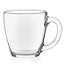 Libbey Tapered Glass Mug Set of 8, 15.5 Oz Thick, Clear Glass Coffee Cups w/ C-Shaped Handle, Dishwasher Safe Coffee Mugs Set for Tea, Cider and More