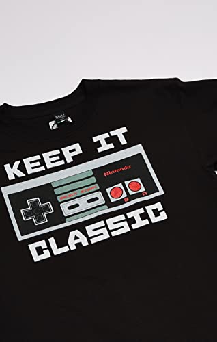 Nintendo Boy's Kepp It Classic T-Shirt, Medium, Black #TOP1