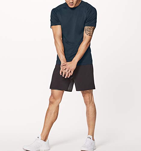 Lululemon Mens Metal Vent Tech Short Sleeve Shirt (Nautical Navy, L) #TOP3