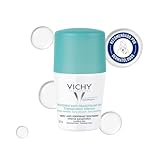 Vichy Desodorante en Formato Roll-On, Para Mujer, Antimarcas, Tratamiento transpiración intensa, Apto para Piel Sensible, Protección de hasta 48 Horas de Eficacia, Sin alcohol, Sin perfume, 50 ml