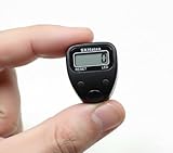 Electronic Tasbih Ring Portable Digital Tasbih Counter Mini LCD Display with Reset Button and LED Light (Black)