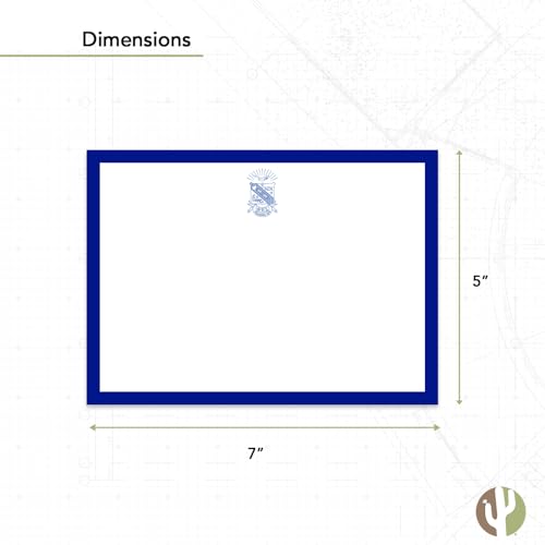 Image of Desert Cactus Phi Beta Sigma 10 Pack Notecards PBS GOMAB Divine 9 Stationery Cardstock Includes Envelopes Memo Party Thank You (Notecard Design A)