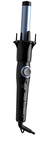 Kiss Products Professional Blue Instawave Automatic Curling Iron with Heat Resistant Pouch, 1