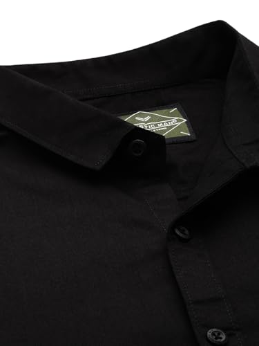 Image of Majestic Man Men's Cotton Slim Fit Solid Casual Shirt