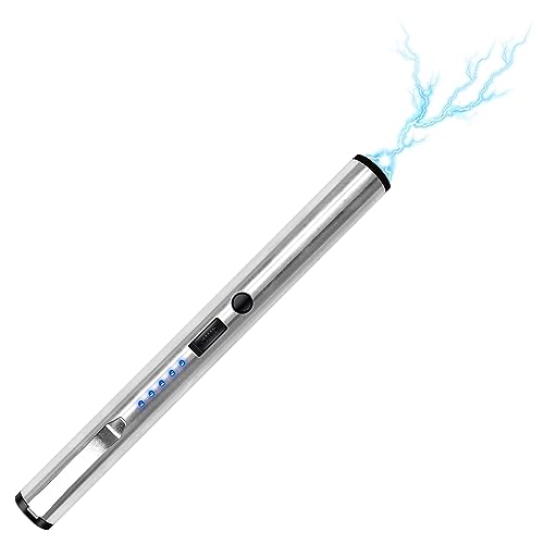 REAX Stun Gun USB Rechargeable Pain Pen Stun Gun Pen Gun Self Defense Powerful Security Pen Battery Indicator Sliver