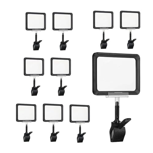 ZCLOZMD Lot de 10 Supports Panneaux à Clipser for présentoir Marchandises Vente au détail, Pince Maintien for 15 x 11 cm