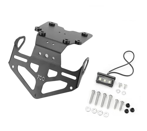 Support Plaque d'Immatriculation Moto Arrière Aluminium CNC Premium pour Tenere 700 2019-2025