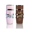 Lattafa Perfumes Yara Pink and Asad Bourbon Eau de Parfum, 100ml, 2 Pack Bundle