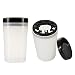2 Pieces Nail Art Brush Cleaner Cup Nail Art Tip Brushes Holder Remover Cup UV Gel Pen Polish Remover Cleanser Cup Immersion Brush Cleaner Pot Multiple Size Slots, Black Lid