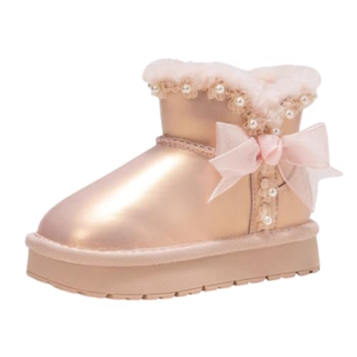 Girl's Boots Kids Glitter Snow Boots Slip Resistant Sequin Outdoor Ankle Boots for Toddler Little Kids/Big Kids