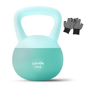 Soft Kettlebell – Cushioned Impact-Resistant Base and Anti-Slip, Kettle bell Anti-Slip Grip Weight for Home Workouts, Safe Strength Training Kettlebells Sets for Women & Men, With Non-slip Gloves