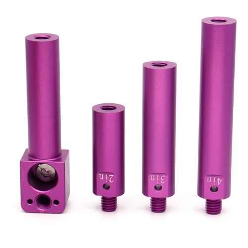 Image of Camera 19mm Rod Mount Bracket with 3 /8 Screw and Anti Twist,4 Sections of Length to Match for Arri Red Sony Camera (Purple)