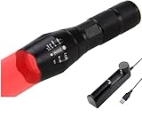 BESTSUN One Mode Red Light Flashlight, L...