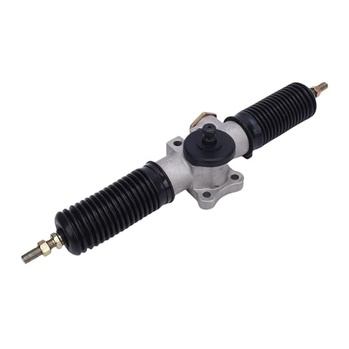 Pyhodi 30T 420mm Power Steering Gear Rack Pinion Assy Steering Rack and Pinion Power Steering Rack Assembly with M10 Threaded Rod Dust Protection for Go Kart ATV UTV Tractor Mower