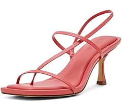 Steve Madden ☆ Locke シック ミニマル ヒールサンダル LOCKE Black Women's Dainty Strappy Square Toe Heel – Steve