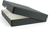 Golden State Art, Archival Folio Storage Box 13x19, Clamshell Design with Metal Edge, Preserve And Store Photos Documents Cards Prints Arts Crafts DIY, Gray