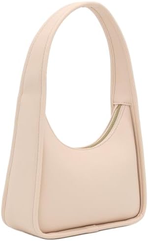 Small Curved Shoulder Bag Minimalist Underarm Crescent Handbag
