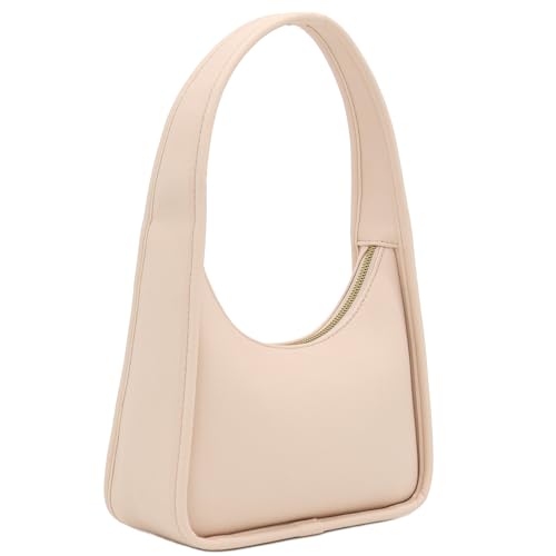 Image of Small Minimalist Shoulder Bag for Women, Faux Leather Underarm Purse, Chic Top Handle Handbag for Everyday
