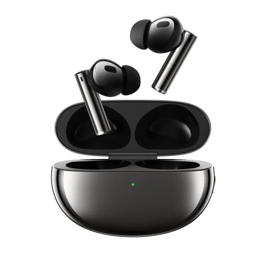 realme Buds Air 5 Pro Cuffie Bluetooth, Boost Dual Drivers, Fino a 40 ore di riproduzione, Cancellazione attiva del rumore fino a 50 dB, Effetto audio spaziale a 360°, Astral Black