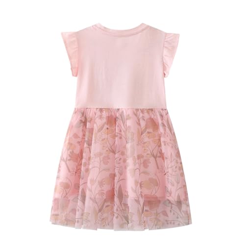 Image of Toddler Girls Tutu Dresses Cute Casual Short Sleeve Dress for Summer Daily Home School Party 2-8T