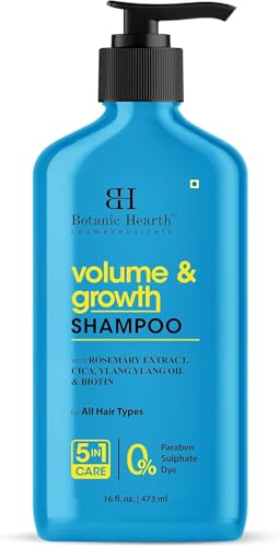 Image of Botanic Hearth Rosemary Shampoo Infused With Cica, Ylang Ylang Oil & Biotin Oil - Clarifying Shampoo For Hair Volume, Growth & Strength | Paraben & Sulfate Free | For All Hair Types, 16 Fl Oz