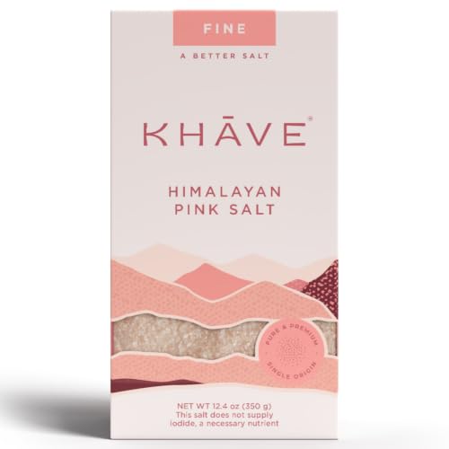 KHAVE Fine Grain Himalayan Pink Salt for Cooking &amp; Baking, 12 oz/350 gm