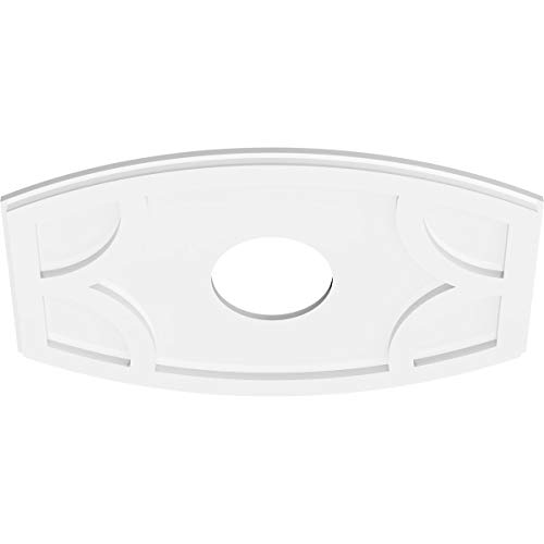 Image of Ekena Millwork CMP26X17KY-06000 Kailey Architectural Grade PVC Contemporary Urethane Ceiling Medallions 26 inchW x 17 3 /8 inchH x 6 inchID x 14 inchC x 1 inchP