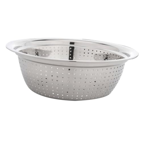 VERDANVERSE Lavabo de Acero Inoxidable para Verduras y Arroz Cuenco Grueso con Cesta Escurridora Integrada Gran Capacidad Antiadherente y Antideslizante para Cocina y Lavado Multifunción