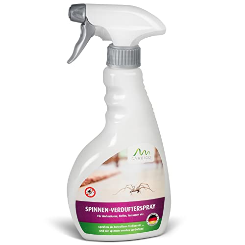 Gardigo Spinnenvertreiber Spinnenspray | Insektenspray zur präventiven Spinnenabwehr | Made in Germany | 500ml | Eukalyptus-Citriodora-Öl | Spinnen Spray für Küche Schlafzimmer Badezimmer Keller