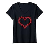 Photo Gallery donna cute dog paw print dog gifts paw print ornament heart love maglietta con collo a v Photo Gallery donna cute dog paw print dog gifts paw print ornament heart love maglietta con collo a v