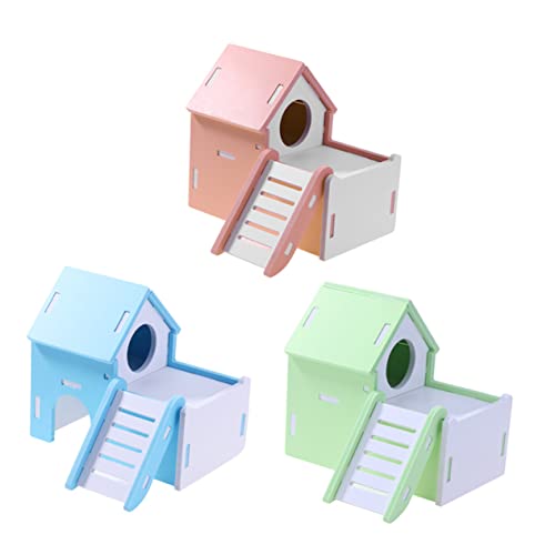 POPETPOP Hamsters Criaturinhas Cabana De Toras Hamster Castelo Hamster Labirinto Chinchila Woooden C