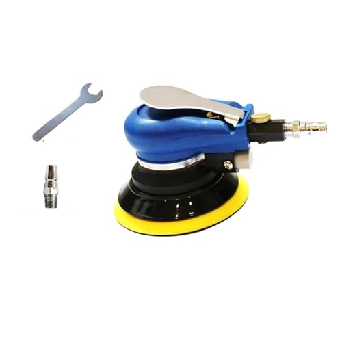 POOIQX Lijadora neumática Circular de Papel de Lija de Superficie Mate sin absorción de Polvo de 5 ', lijadora de Aire Orbital aleatoria, máquina de pulir, Cómodo y Estable(Set Meal 3)