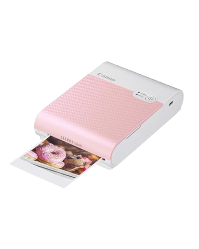 Canon SELPHY SQUARE QX10 mobiler Fotodrucker inkl. Starterset für 3 Ausdrucke mit Kleberückseite...