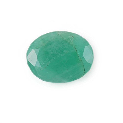 Émeraude verte naturelle de Zambie forme ovale en vrac 3.98 carats 11.5mm