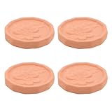 MAGICLULU Lot De 4 Paniers À en Terre Cuite Feuilles Isolantes pour Tortillas Chauffe- en...