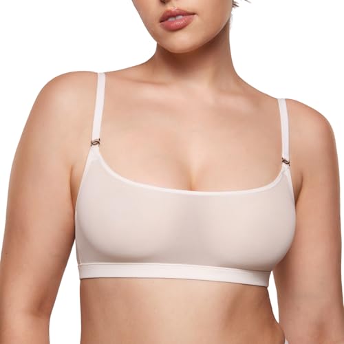 Image of INLYRIC Women's Cosnufy Sheer Bralette - Cami Mesh Unlined No Padding See Through Wirefree Bralettes Pullover
