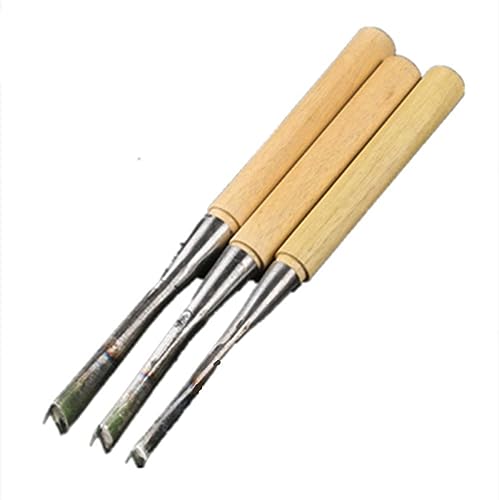 Carving Tools Woodworking Chisels Sculpting Tools Wood Chisel 3 Stks/Partij V Type Handheld Houtsnijwerkgereedschap Algemene Details Wortelbeitel Meet Body Met De Hand Timmerman Carving Gereedschap