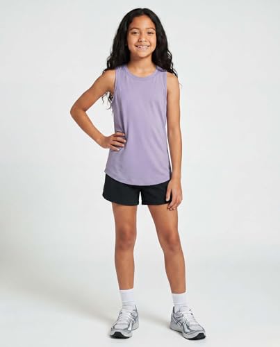 Image of Real Essentials 4 Pack: Girls' Dry-Fit Active Tank Top - Gym Running Workout Athletic Shirt for Kids Teens Youth