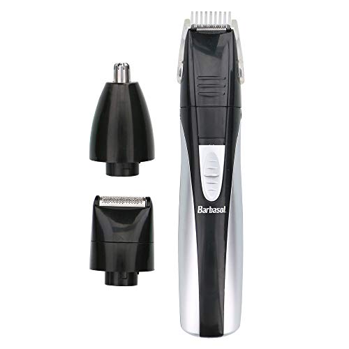 Barbasol Portable Battery Powered All In 1, 7 Piece Beard Grooming Set With Ear And Nose Trimmer, Foil Shaver And Beard Trimmer With Stainless Steel Blades And Stand #TOP2