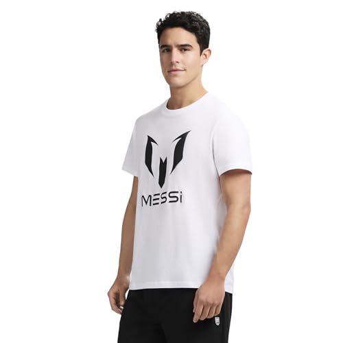 Image of Messi Men's Wingstar Logo Tee, Lifestyle Short Sleeve T-Shirt | Standard Fit with Graphic