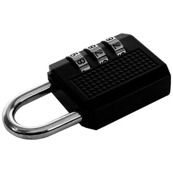 VIVITO 3 Digit Combination Padlock - Anti-Theft Zinc Alloy Lock Resettable Travel Locks for Luggage, Backpacks, Door and More. (Black) 2