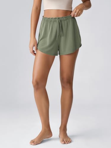 Image of ODODOS Modal Soft Lounge Shorts for Women Drawstring High Waist Casual Sleepwear Lightweight Cozy Pajama Bottom